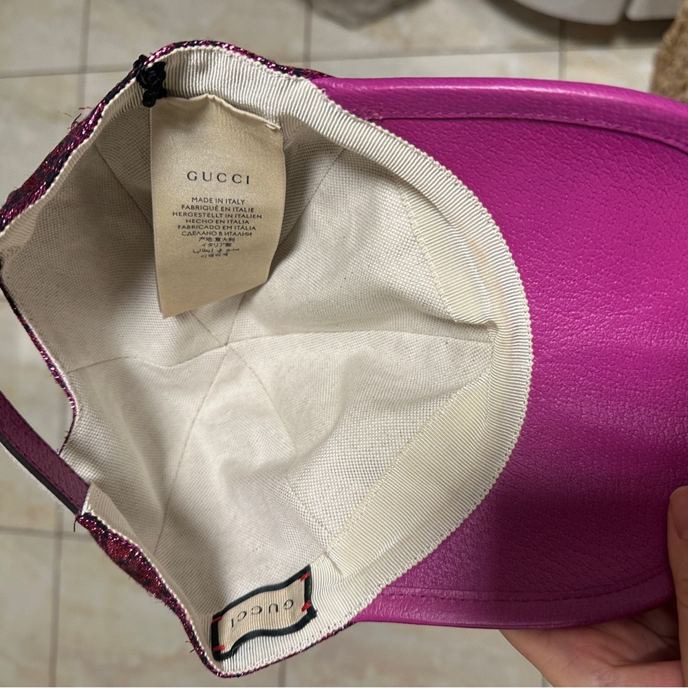 Gucci Pink GG Monogram Women's Hat - Picture 11 of 11